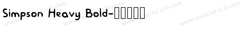 Simpson Heavy Bold字体转换